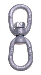 Campbell Chain  Galvanized  Forged Steel  Eye and Eye Swivel  Silver  3600 lb. 1 pk 