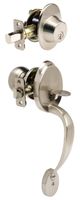 Ace Colonial Satin Nickel Steel Entry Handleset ANSI Grade 2 1-3/4 in. 
