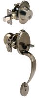 Ace Colonial Antique Brass Steel Entry Handleset ANSI Grade 2 1-3/4 in. 