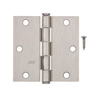 Ace  Steel  Residential Hinge  3-1/2 in. L Satin Nickel  1 pk 