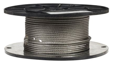 Campbell Chain  Stainless Steel  Cable  1/8 in. Dia. x 250 ft. L 