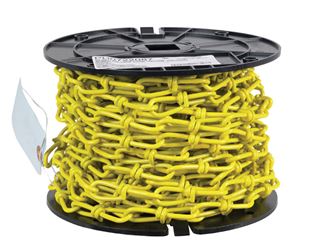Campbell Chain  Double Loop  Chain  50 ft. L x 9/64 in. Dia. No. 2/0  Yellow  Carbon Steel 