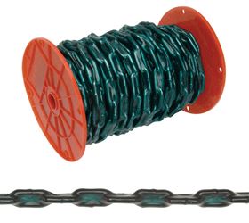 Campbell Chain  Straight Link  Coil Chain  60 ft. L x 3/16 in. Dia. No. 2/0  Green  Carbon Steel 