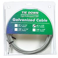 Tie Down Engineering Galvanized Aircraft Cable 1/8 in. Dia. x 50 ft. L 