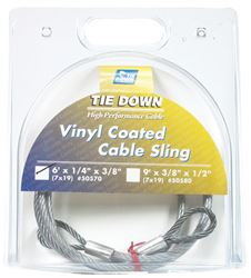 Tie Down Engineering Galvanized Cable Sling 1/4 in. Dia. x 6 ft. L 