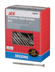 Ace  Trim Screw  Star  High/Low  No. 8  3 in. L 1 lb. Silver 