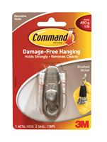 3M Command  Small  Forever Classic  Hook  2-5/8 in. L Metal  1 lb. 1 pk 
