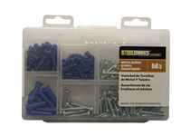 Hillman 3/8 in. Dia. x 1 in. L Plastic/Stainless Steel Pan Head Anchor Kit 213 pk 