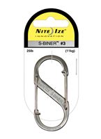Nite Ize S-Biner Stainless Steel Stainless Steel Carabiner 2-3/8 in. L Silver 25 lb. Key Holde 