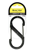 Nite Ize S-Biner Stainless Steel 3-1/2 in. L Carabiner Key Holder 75 lb. Black Stainless Steel 