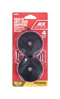 Ace  Plastic  Round  Heavy Duty Anti-Skid Pads  Black  2-1/2 in. W 4 pk 