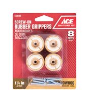 Ace  Rubber  Round  Non-Slip Cup for Hardwood Floors  Brown  1-1/4 in. W 8 pk 