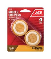 Ace  Rubber  Round  Non-Slip Cup for Hardwood Floors  Brown  1-3/4 in. W 4 pk 