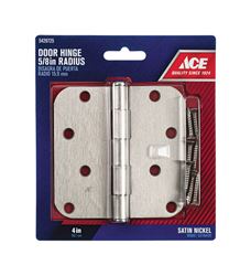 Ace  Steel  Door Hinge  4 in. L Satin Nickel  1 pk 