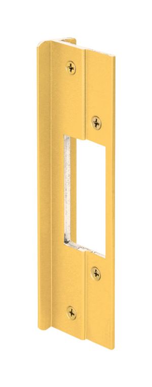 Mag Security Door Lock Guards 8.4 in. x 3.8 in. x 0.9 in. Brass Brass For Doors that Open Out 1/Card