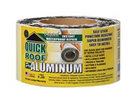 Quick Roof  Aluminum  Self Stick Instant Waterproof Repair and Flashing  Silver  3 in. H x 25 ft. L 