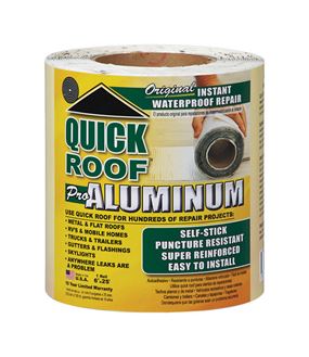 Quick Roof  Aluminum  Self Stick Instant Waterproof Repair and Flashing  Silver  6 in. H x 25 ft. L