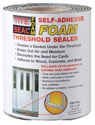Tite Seal  Foam  Self-Adhesive Foam Threshold Sealer  6-1/2 ft. L x 5-1/2 in. W 