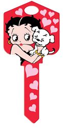 Howard Keys Betty Boop Betty Boop Pals Forever House/Office Key Blank Single sided For Kwikset 