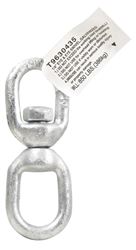 Campbell Chain  Galvanized  Forged Carbon Steel  Eye and Eye Swivel  Silver  850 lb. 1 pk 