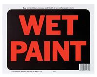 Hy-Ko  English  9 in. H x 12 in. W Plastic  Sign  Wet Paint 