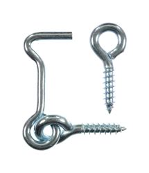 Ace Small Zinc-Plated Silver Steel 1.5 in. L Hook and Eye 2 pk 