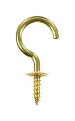 Ace  3/16  1.875 in. L Solid Brass  Brass  Cup Hook  1 pk 