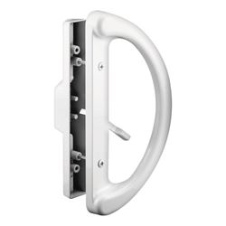 Prime-Line  Mortise  Patio Door Handle Set  White  Die-Cast  Right Handed 
