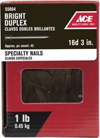 Ace  Double  3 in. L Duplex  Nail  Thin  Bright  Steel  1 lb. 