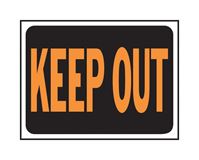 Hy-Ko  English  9 in. H x 12 in. W Plastic  Sign  Keep Out 