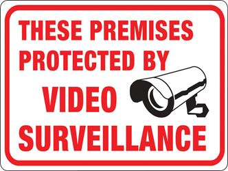 Hy-Ko  English  9 in. H x 12 in. W Plastic  Sign  Protected by Video Surveillance 