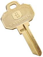 Baldwin House/Office Key Blank Single sided Nickel-Plated Brass Fits Schlage C Keyway 1 pk 