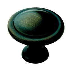 Amerock  Reflections  Round  Furniture Knob  1-1/4 in. Dia. 1 in. Roman Bronze  2 pk 