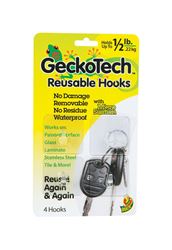 GeckoTech  Reusable  Hook  Plastic  1/2 lb. per Hook  4 pk 