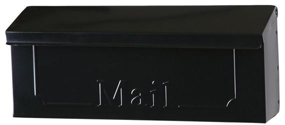 Gibraltar Townhouse Galvanized Steel Wall-Mounted Black Mailbox 6-1/4 in. H x 4-3/8 in. W x 15 
