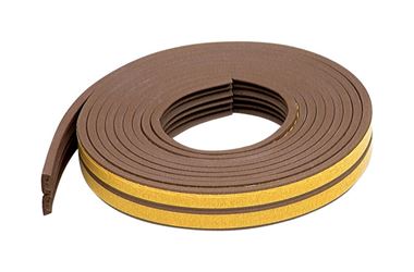 M-D Building Products  Door and Window  Rubber  17 ft. L x 3/8 in.  Weather Stripping  Brown 
