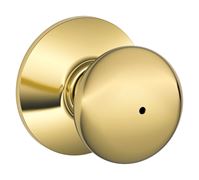 Schlage Plymouth Bright Brass Steel Privacy Lockset ANSI Grade 2 1-3/4 in. 