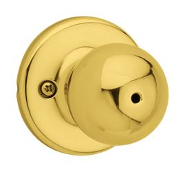 Kwikset Polo Polished Brass Steel Privacy Knob 3 Grade Right or Left Handed 
