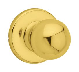 Kwikset Polo Polished Brass Steel Passage Door Knob 3 Grade Right or Left Handed 