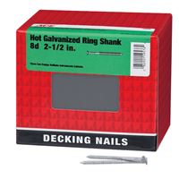 Ace  Flat  2-1/2 in. L Deck  Nail  Annular Ring Shank  Hot-Dipped Galvanized  Steel  5 lb. 