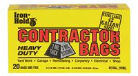 Iron Hold  42 gal. Contractor Bags  Twist Ties  20 pk 