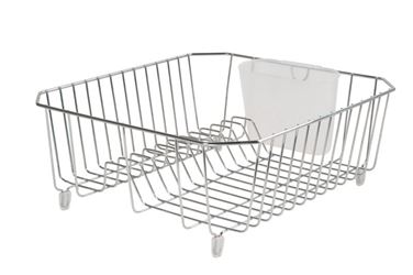 Rubbermaid  12.4 in. W x 14.3 in. D x 5.3 in. H Steel  Dish Drainer  Chrome 
