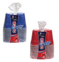 Solo 18 oz. Mixed Red and Blue Plastic Plastic Cups 30 pk 