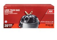 Ace  33 gal. Trash Bags  Drawstring  20 pk 