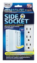 Side Socket As Seen On TV Swivel Outlet Plastic 1 pk 