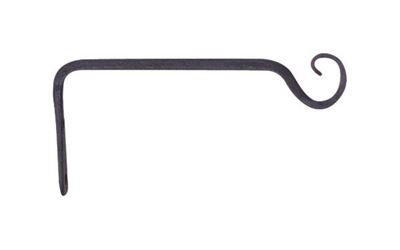 Panacea  Black  Wrought Iron  Straight  Wall  Plant Hook  6 in. D x 3-1/4 in. H x 1/4 in. W 