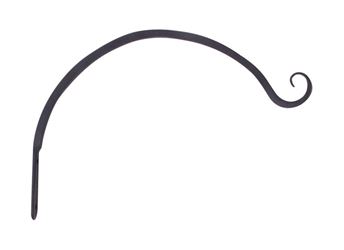 Panacea  Black  Wrought Iron  Curved  Wall  Plant Hook  7 in. D 