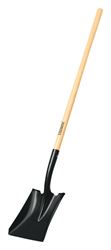 Home Plus  47 in. Wood  Long Handle  8 in. W Steel  Square Point Shovel 