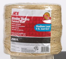 Ace  2500 ft. L Twisted  Sisal  Twine  Brown 