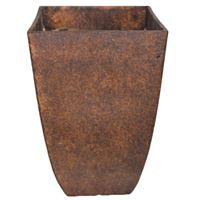 Southern Patio Brown Resin Umber Planter 10.5 in. W 